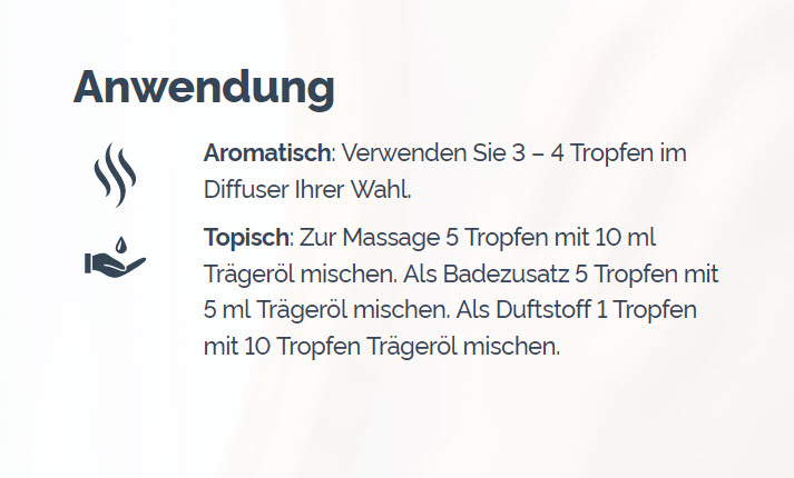 doTERRA Cypress (Zypresse) Anwendung