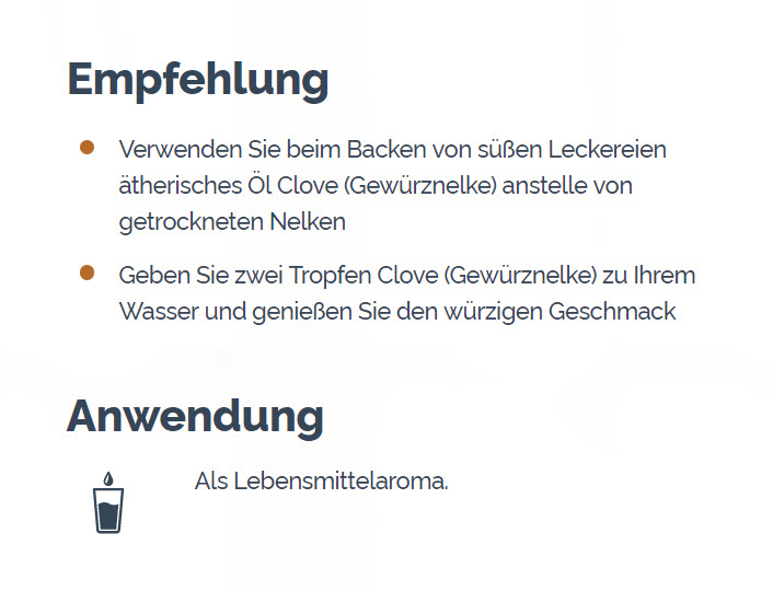 doTERRA Clove (Gewürznelke) Anwendung