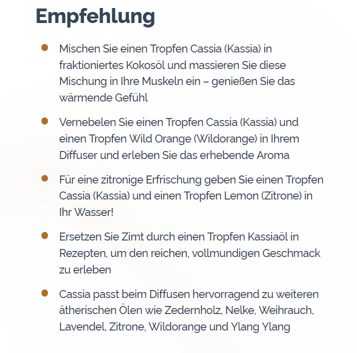 doTERRA Cassia Empfehlung